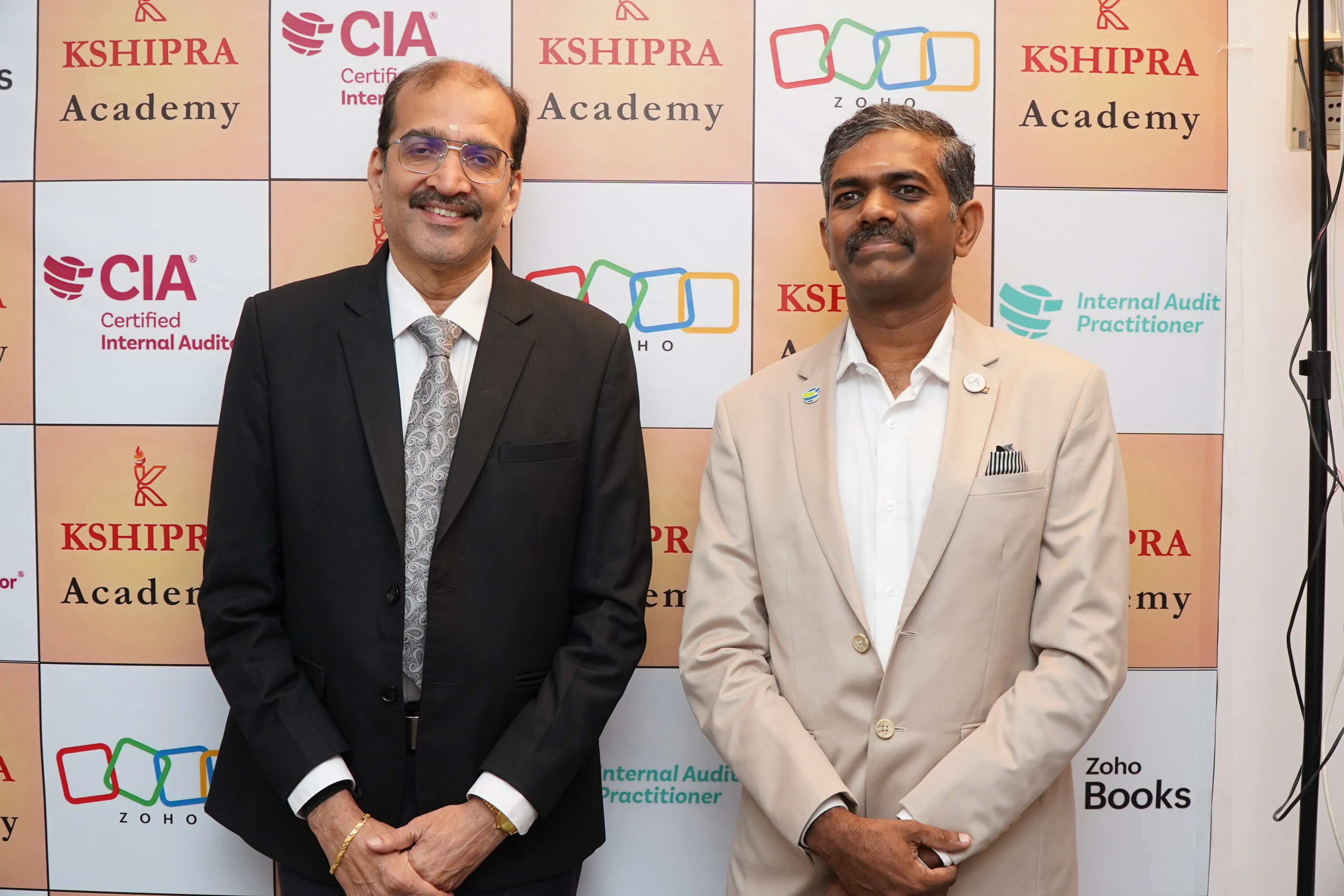 CA CIA Solaiyappan Kabali with Zoho VP for Global Alliances Shri. KP Narayanan
